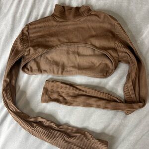 Trendy long sleeve open front shirt